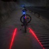 Luz laser de bicicleta - lâmpada LED traseira - à prova d'água