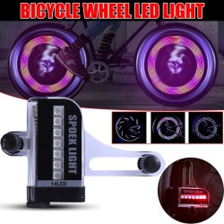 Luz de raio de bicicleta colorida - 32 LED - 30 padrões
