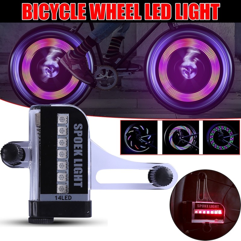 Luz de raio de bicicleta colorida - 32 LED - 30 padrões