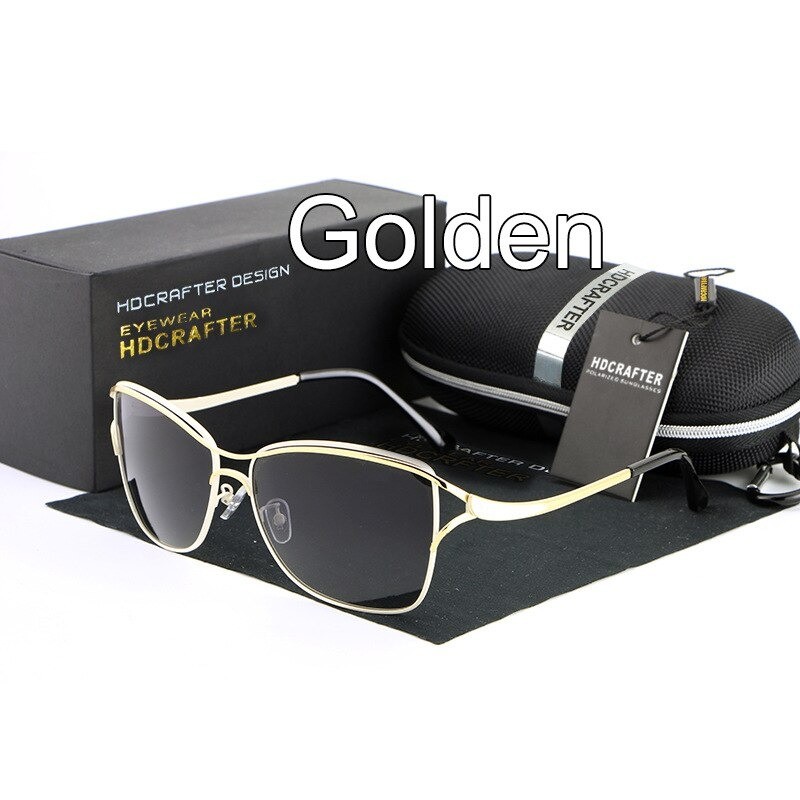 HDCRAFTER - Óculos de sol cat eye vintage - polarizados - UV400