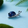 Caracol de cristal azul - broche