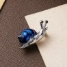 Caracol de cristal azul - broche