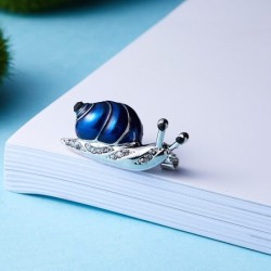 Caracol de cristal azul - broche
