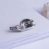 Caracol de cristal azul - broche
