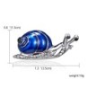 Caracol de cristal azul - broche