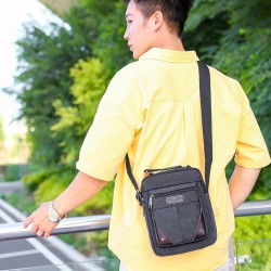 Bolsa pequena de ombro em lona