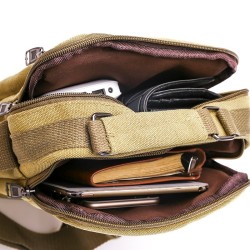 Bolsa pequena de ombro em lona