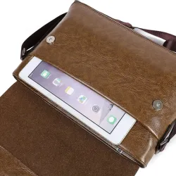 Bolsa de ombro elegante - couro - larga
