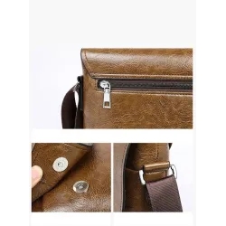 Bolsa de ombro elegante - couro - larga