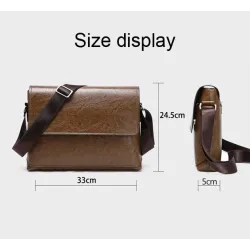 Bolsa de ombro elegante - couro - larga