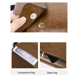 Bolsa de ombro elegante - couro - larga