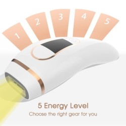 Laser epilator - permanent hair removal - 900,000 flashes - 5 levels - IPL - LCDHair removal