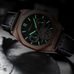 CHENXI - tourbillon mechanical watch - luminous - waterproof - leather strapWatches