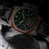 CHENXI - tourbillon mechanical watch - luminous - waterproof - leather strapWatches