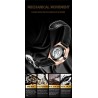 CHENXI - relógio mecânico com turbilhão - luminoso - à prova d'água - pulseira de couro