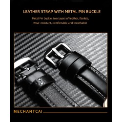 CHENXI - tourbillon mechanical watch - luminous - waterproof - leather strapWatches