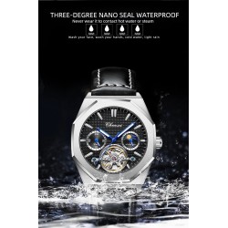 CHENXI - tourbillon mechanical watch - luminous - waterproof - leather strapWatches
