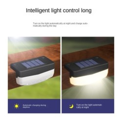 Luz de parede externa - lâmpada solar - à prova d'água - LED