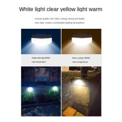 Luz de parede externa - lâmpada solar - à prova d'água - LED