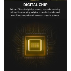 YANMAI T1 Mecha - microfone condensador para jogos - cardióide - RGB - USB