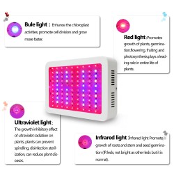 Luz LED para cultivo de plantas - espectro completo - 300W - 1600W