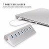Aluminum splitter - USB 3.0 - 7 port USB - HUBHubs