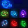 Boné de beisebol - fibra óptica - 7 cores LED - USB - preto
