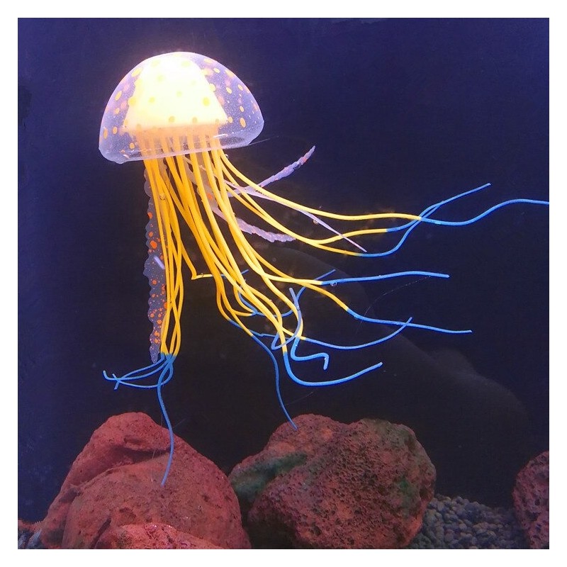 Luminous silicone jellyfish - aquarium decorationDecorations