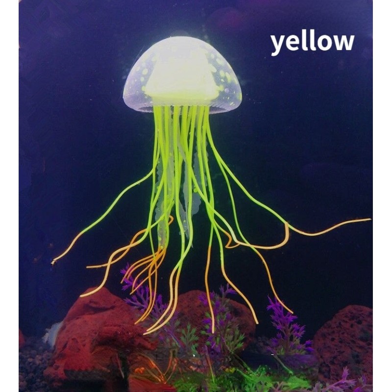 Luminous silicone jellyfish - aquarium decorationDecorations