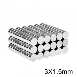 N52 - ímã de neodímio - disco forte - 3 * 1,5 mm - 20 peças