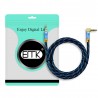 35mm jack AUX audio cable - male to male - 90 degree - right angleCables