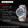 BENYAR - automatic mechanical watch - hollow-out design - stainless steel - blueWatches
