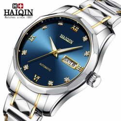 HAIQIN - mechanical automatic watch - stainless steel - gold / blueWatches