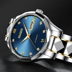 HAIQIN - mechanical automatic watch - stainless steel - gold / blueWatches