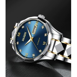 HAIQIN - mechanical automatic watch - stainless steel - gold / blueWatches