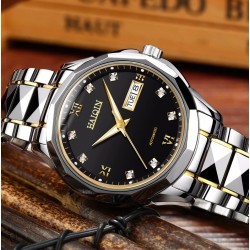 HAIQIN - mechanical automatic watch - stainless steel - gold / blackWatches