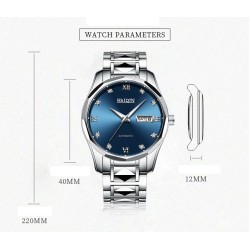 HAIQIN - mechanical automatic watch - stainless steel - gold / whiteWatches