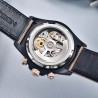 PAGANI DESIGN - mechanical sports watch - chronograph - rainbow bezel - leather strap - goldWatches
