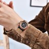 PAGANI DESIGN - mechanical sports watch - chronograph - rainbow bezel - leather strap - goldWatches