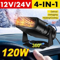Aquecedor de carro 4 em 1 - ventilador de refrigeração / aquecimento - secador / desembaciador / descongelador - 120W