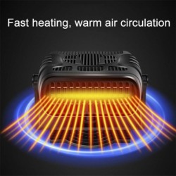 Aquecedor de carro 4 em 1 - ventilador de refrigeração / aquecimento - secador / desembaciador / descongelador - 120W