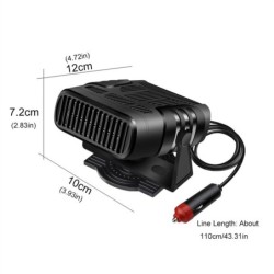 Aquecedor de carro 4 em 1 - ventilador de refrigeração / aquecimento - secador / desembaciador / descongelador - 120W