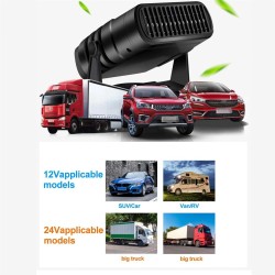 Aquecedor de carro 4 em 1 - ventilador de refrigeração / aquecimento - secador / desembaciador / descongelador - 120W