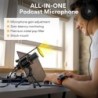 MAONO - microfone condensador - botão de ganho - tripé - USB