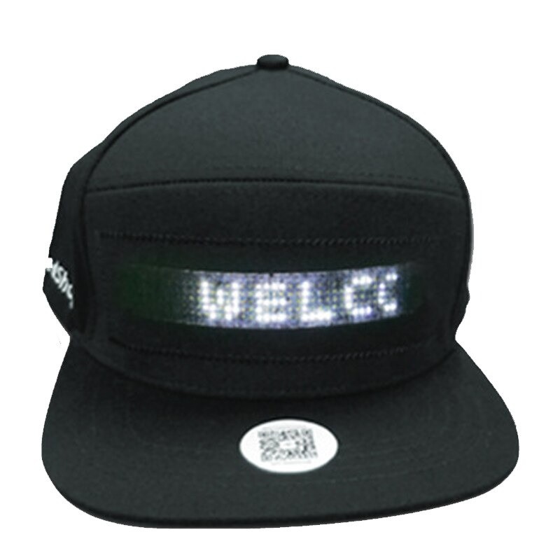 Boné de beisebol com LED luminoso - controle Bluetooth