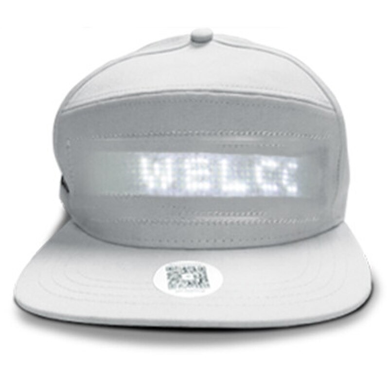 Boné de beisebol com LED luminoso - controle Bluetooth