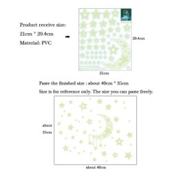 Luminous stars / moon - decorative wall / ceiling stickersWall stickers