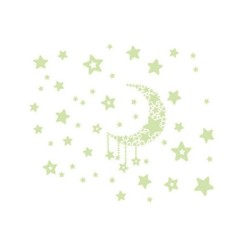 Luminous stars / moon - decorative wall / ceiling stickersWall stickers