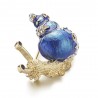 Caracol de esmalte / cristal - broche