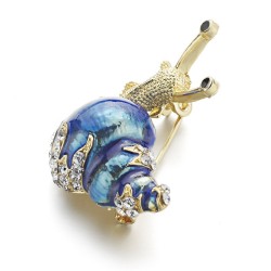 Caracol de esmalte / cristal - broche